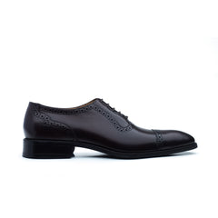 Gharial Imperial Brogue- Dark Brown Toned