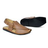 Gharial Premium Peshawari Chappal- Tan