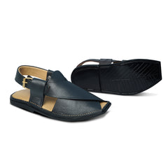 Gharial Premium Peshawari Chappal- Black