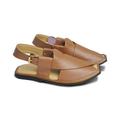 Gharial Premium Peshawari Chappal- Tan