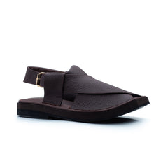 Gharial Premium Kaptaan Chappal- Brown