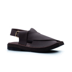 Gharial Premium Kaptaan Chappal- Brown