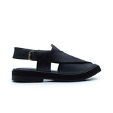 Gharial Premium Kaptaan Chappal- Onyx