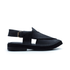 Gharial Premium Kaptaan Chappal- Onyx