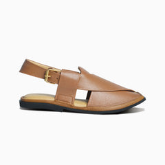 Gharial Premium Peshawari Chappal- Tan