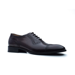 Gharial Imperial Brogue- Dark Brown Toned