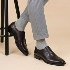 Gharial Imperial Brogue- Two Toned Brown