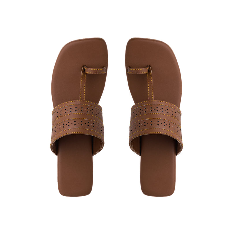 Punched Flats- Tan