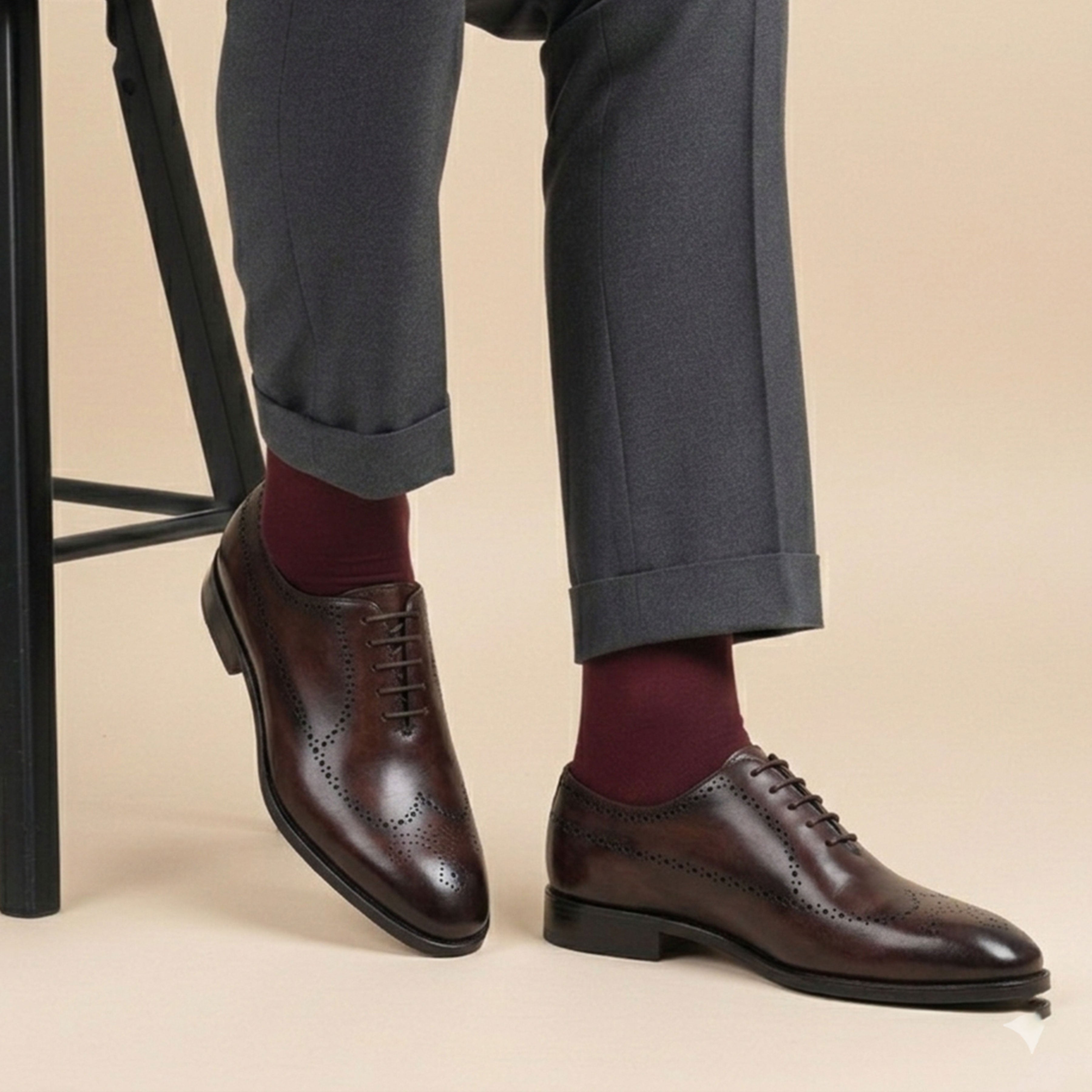 Gharial Premium Oxfords- Chocolate Brown